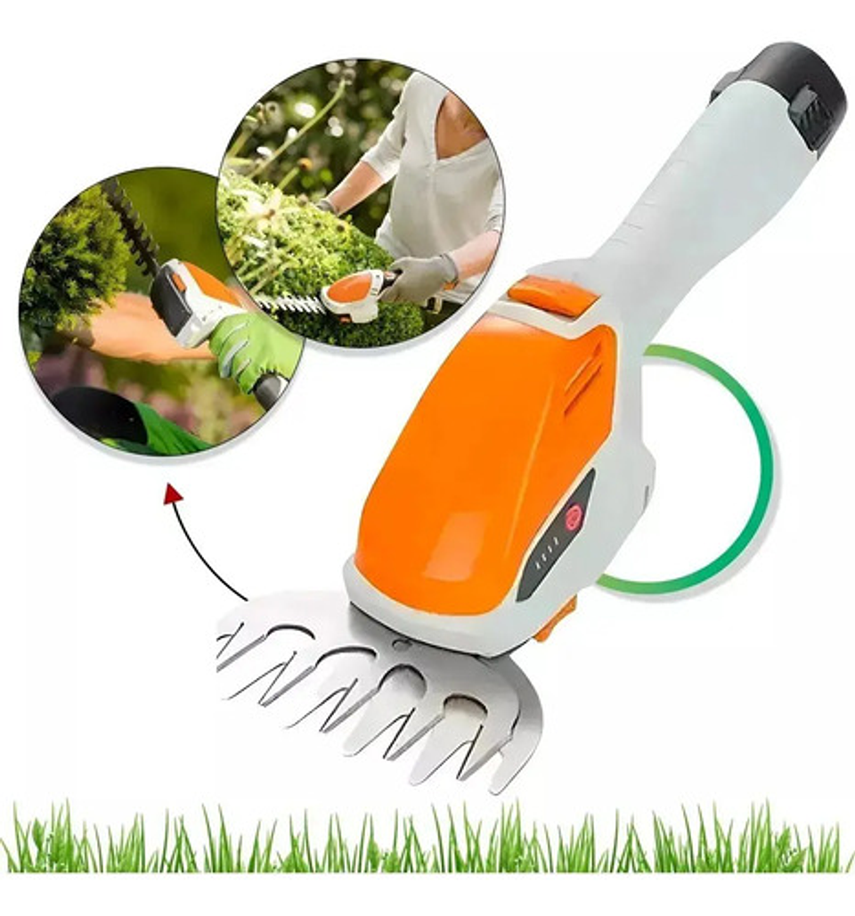 Corta Setos Podador Césped Arbustos Inalámbrico - 2 En 1 5
