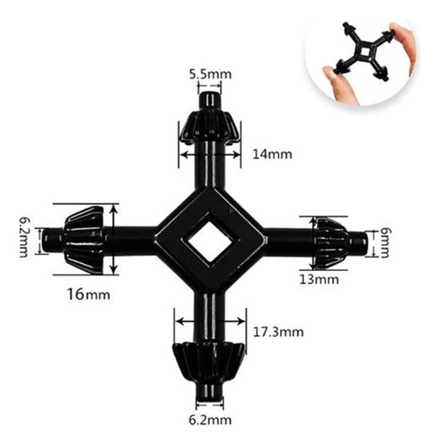 Llave De Mandril Universal De 4 Puntos 10