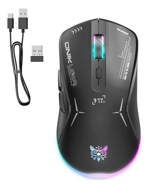 Ratón Gamer Onikuma Cw917 Rgb 7 Modos 4800 Dpi Wireless