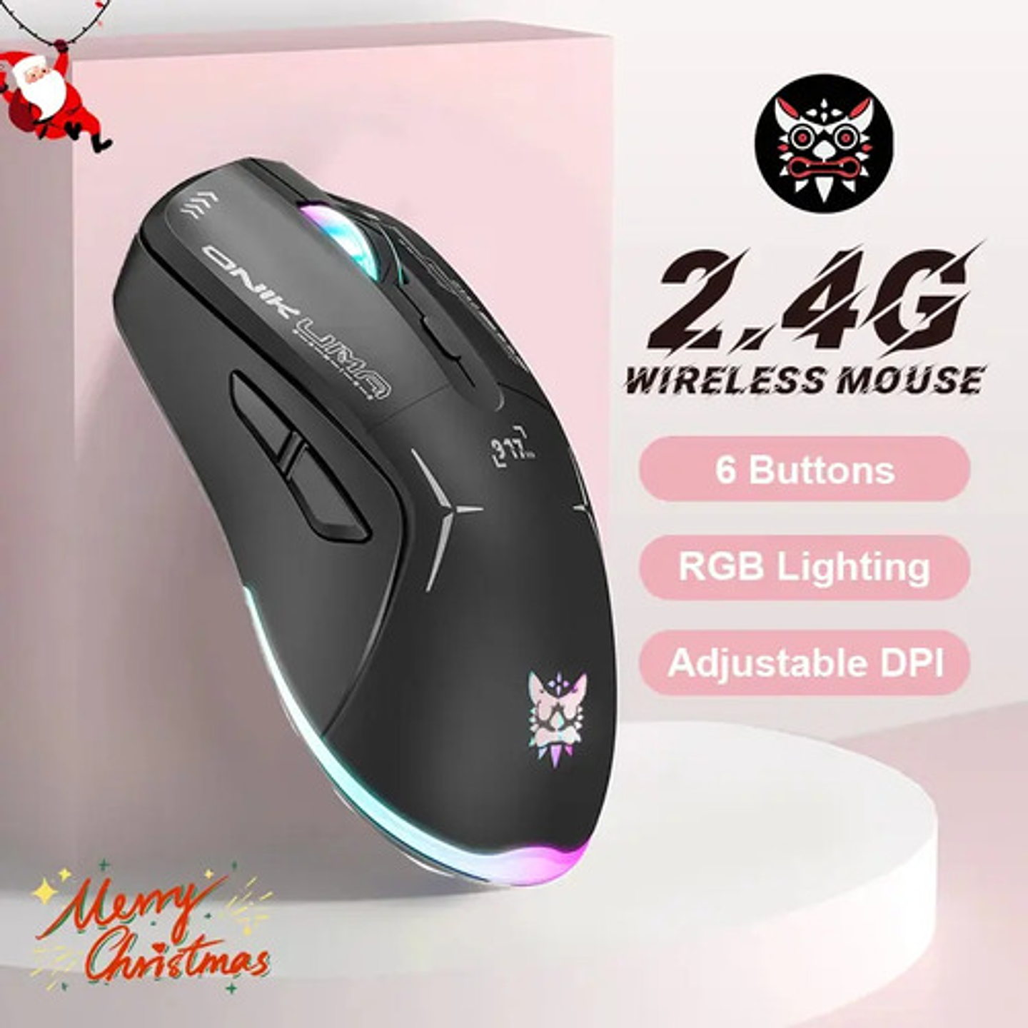 Ratón Gamer Onikuma Cw917 Rgb 7 Modos 4800 Dpi Wireless 2