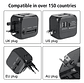 Adaptador Universal Viaje 6a Usb-c Usb Pared Usa Eu Aus - Miniatura 5