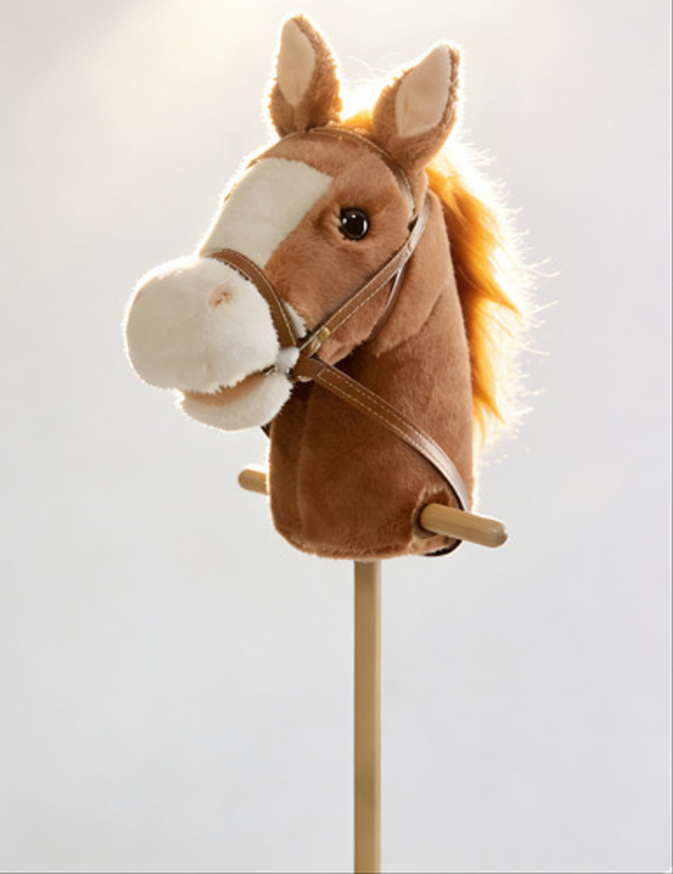 Caballito De Palo Con Sonido Y Rueda De 100 Cm Para Niños Color Marrón 1