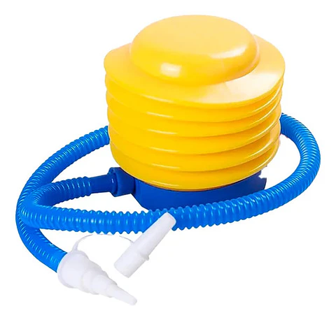 Bomba De Pie Manual Amarilla Para Colchones Inflables Y Yoga Con Picos Amarillo