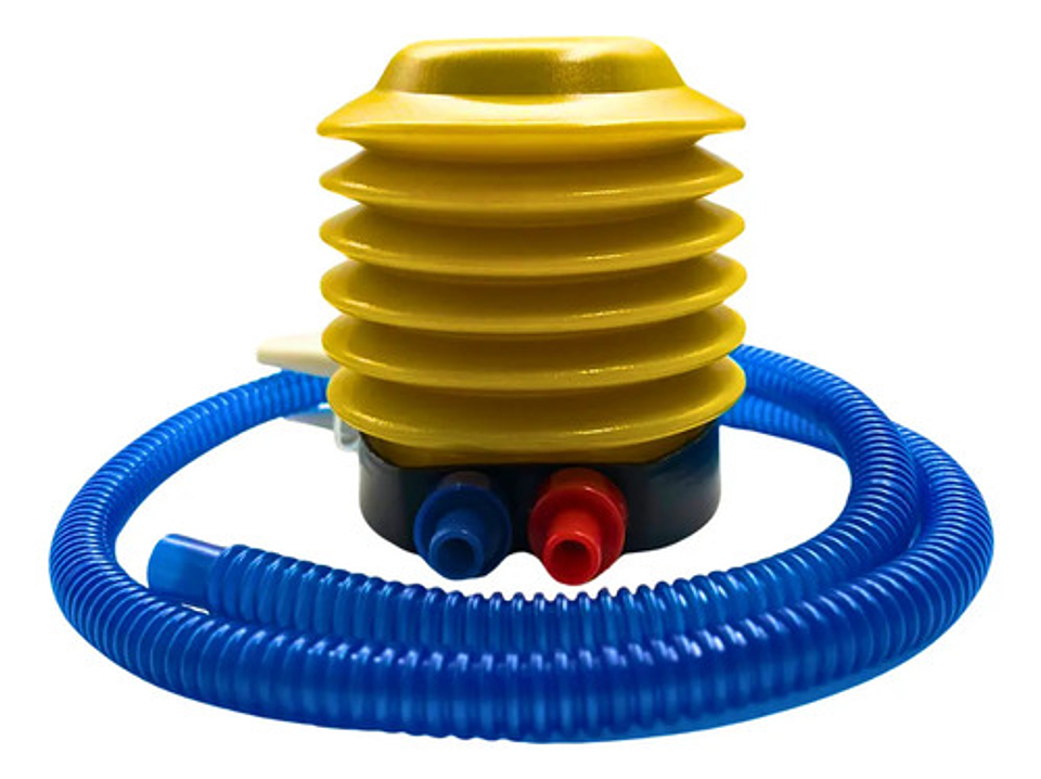 Bomba De Pie Manual Amarilla Para Colchones Inflables Y Yoga Con Picos Amarillo 2