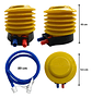 Bomba De Pie Manual Amarilla Para Colchones Inflables Y Yoga Con Picos Amarillo - Miniatura 9
