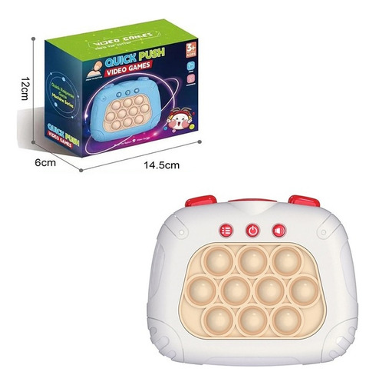 Aftk Máquina Sensorial Popping Quick Push Juguete Educativo Con Luces 7