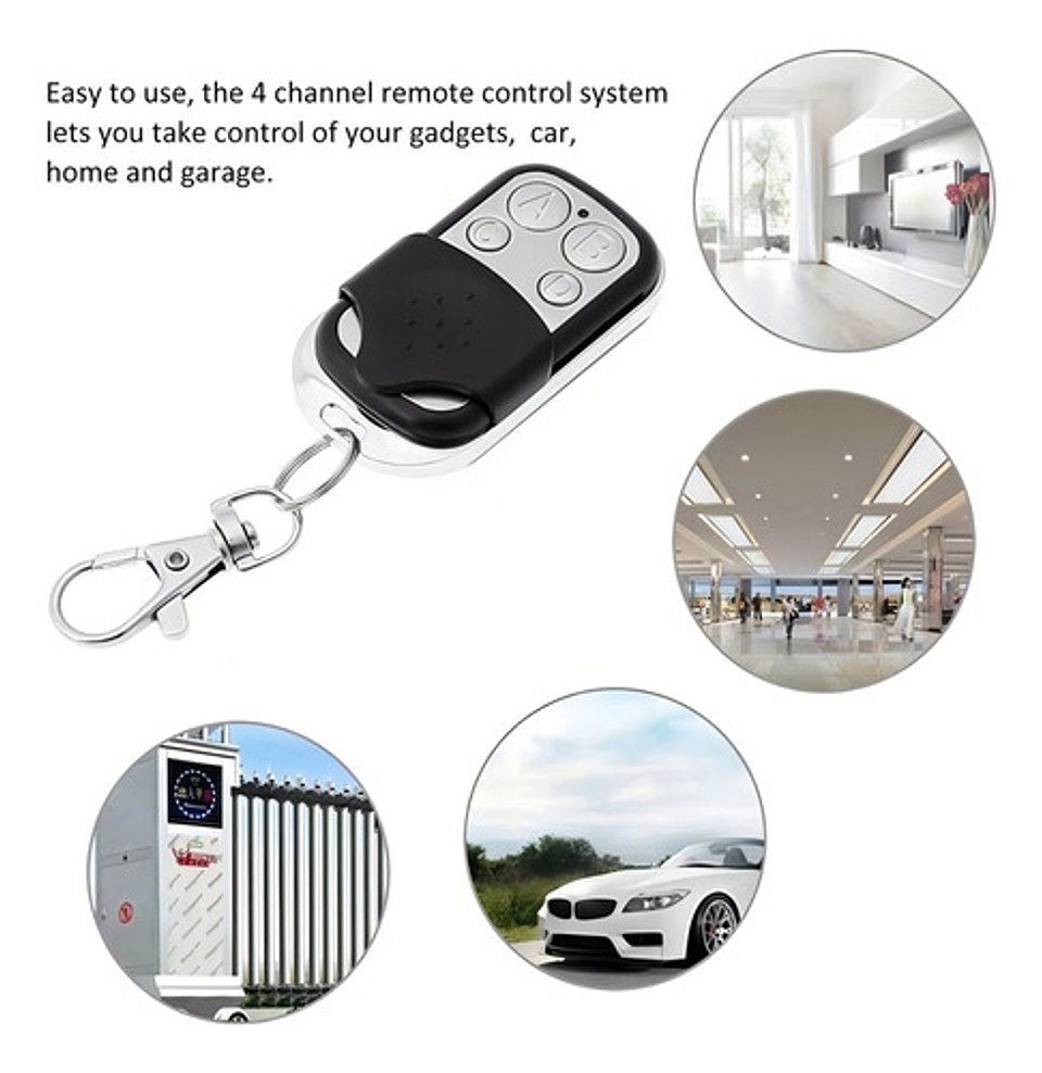 X6 Control Remoto Portón Eléctrico Universal Negro 4