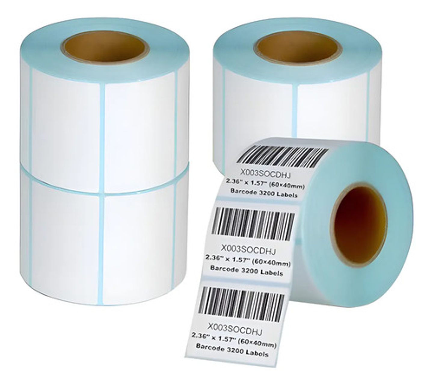 Rollo 1000 Etiquetas Thek Termoadhesivas Térmicas 40x30mm Papel Blanco 1