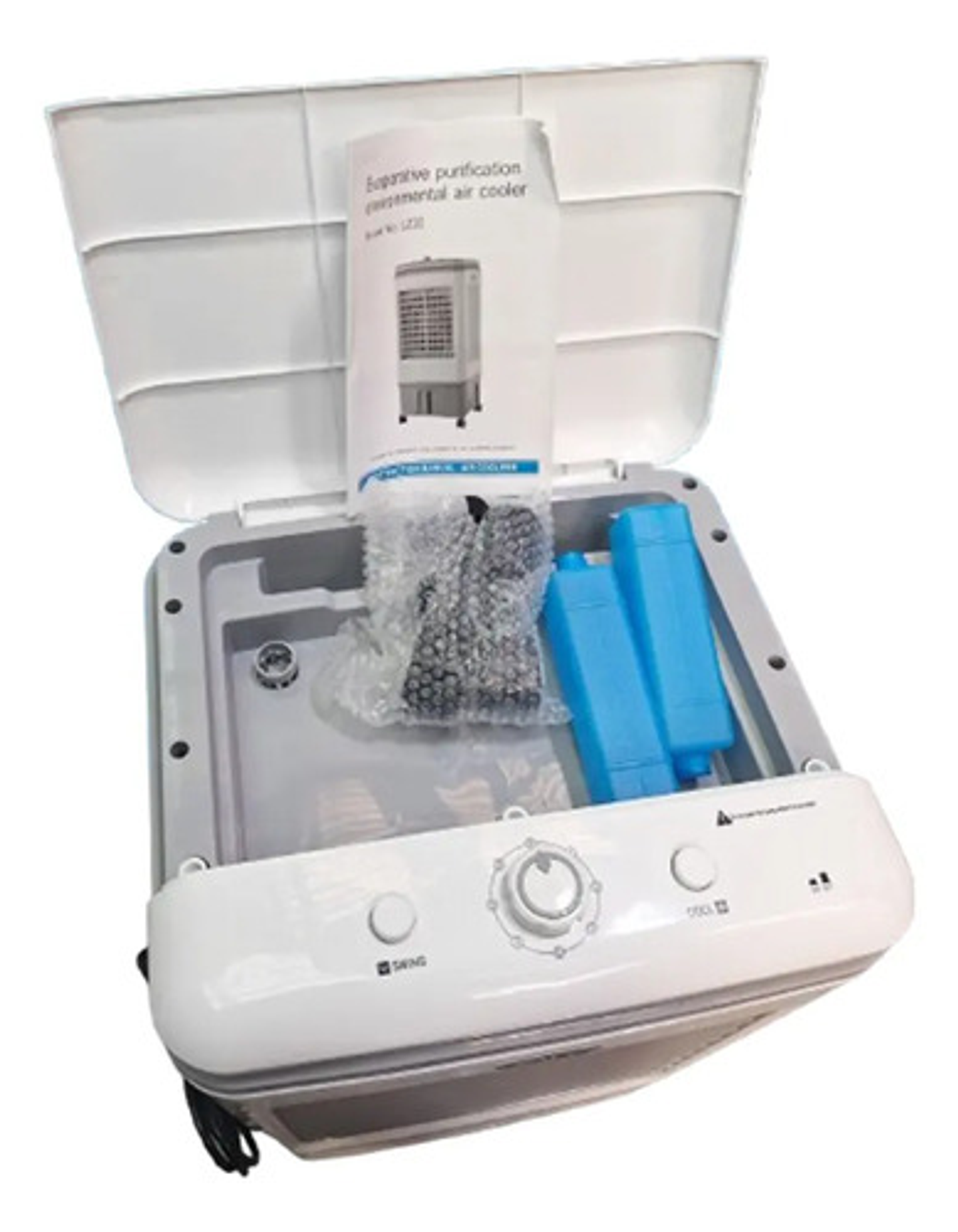 Enfriador Evaporativo De Aire Con Ruedas Industrial 30 L Blanco 3