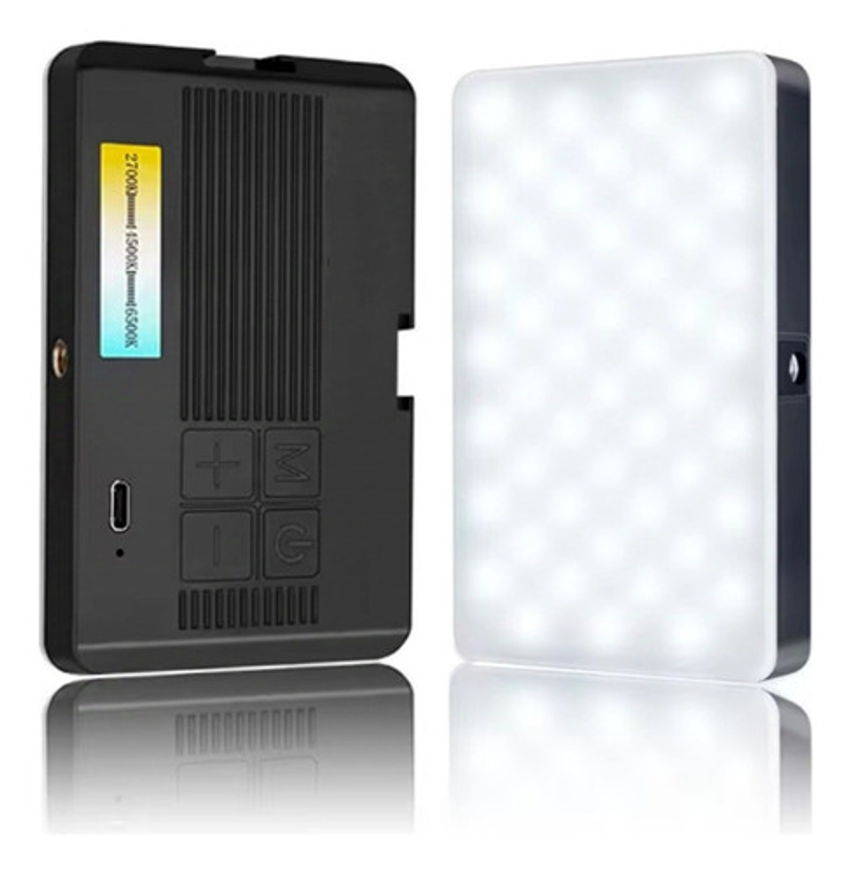 Luz Led Portátil Para Cámaras Tlf Selfis Videos Ajustable Color Negro 2