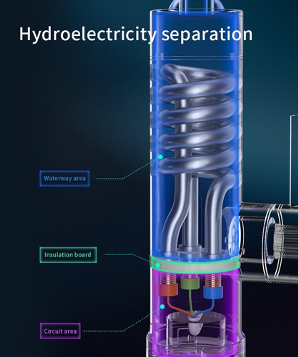 Llave Grifo Agua Caliente Eléctrico Para Lavaplatos 6