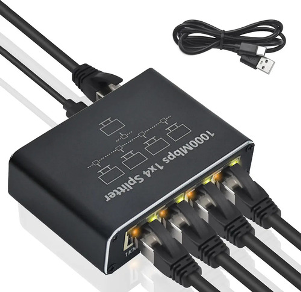 Divisor De Red Gigabit 1 En 4 Divisor De Cable De Red Rj45 1