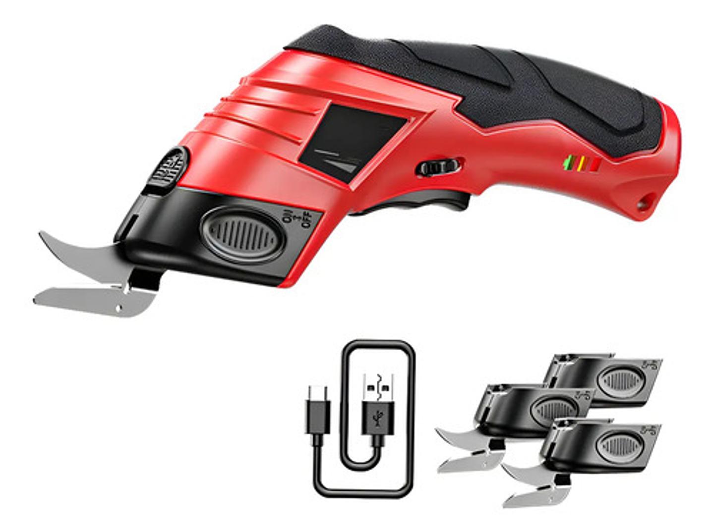 Tijeras Eléctricas Inalámbricas Para Tela Cuero Papel Negro 1