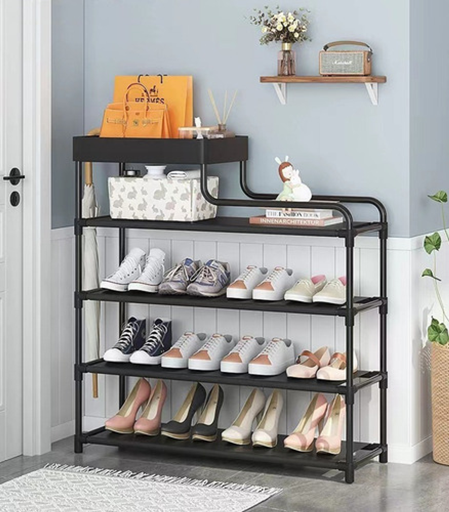 X2 Organizador 5capas Multifuncional Para Zapatos Y Bolsa 6