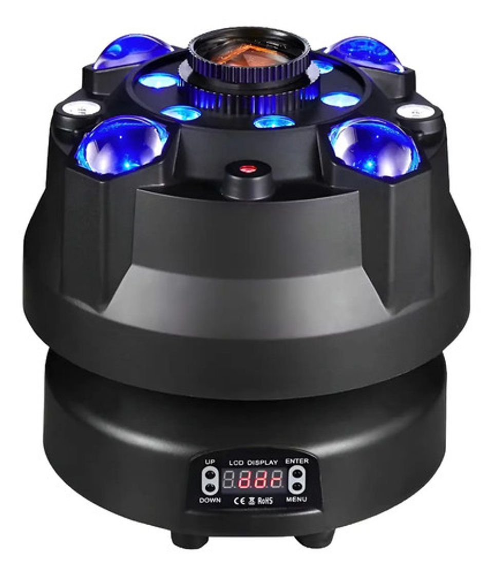 Luz Escenario Dj 4 En 1 Caleidoscopio Rgb Led Control Inalám 1