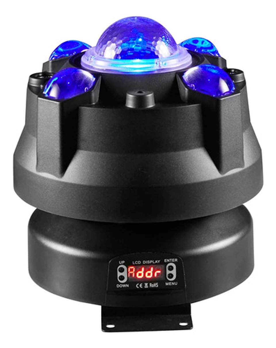 Luz Escenario Dj 4 En 1 Caleidoscopio Rgb Led Control Inalám 9