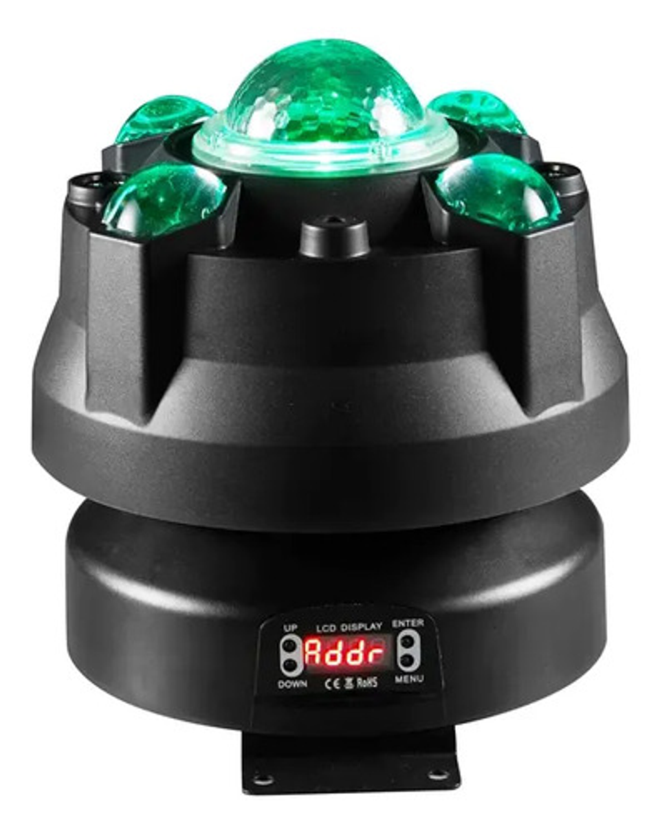 Luz Escenario Dj 4 En 1 Caleidoscopio Rgb Led Control Inalám 11