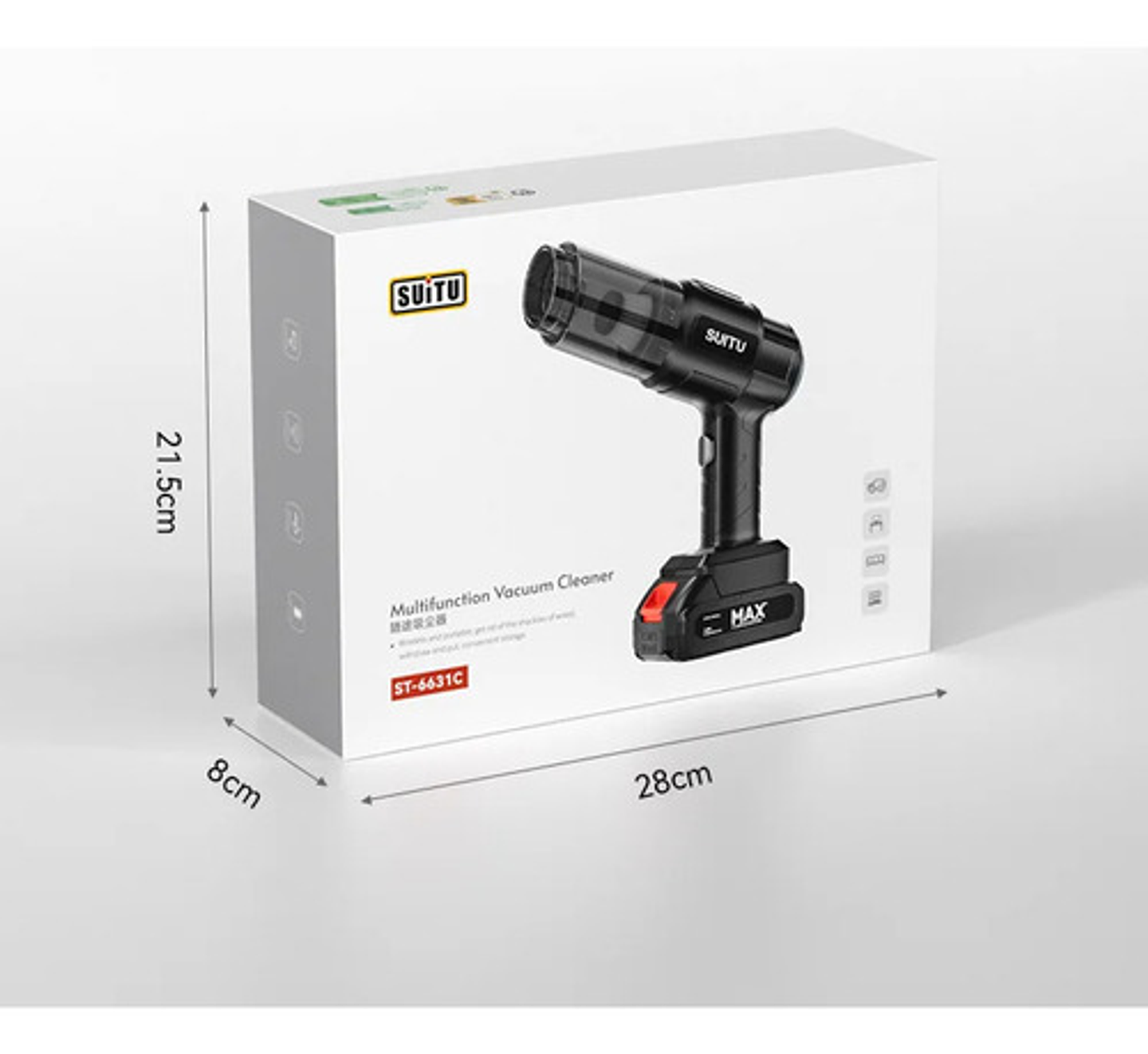 Aspirador Portátil Coche Inalámbrico Gran Succión 3 Modos 5