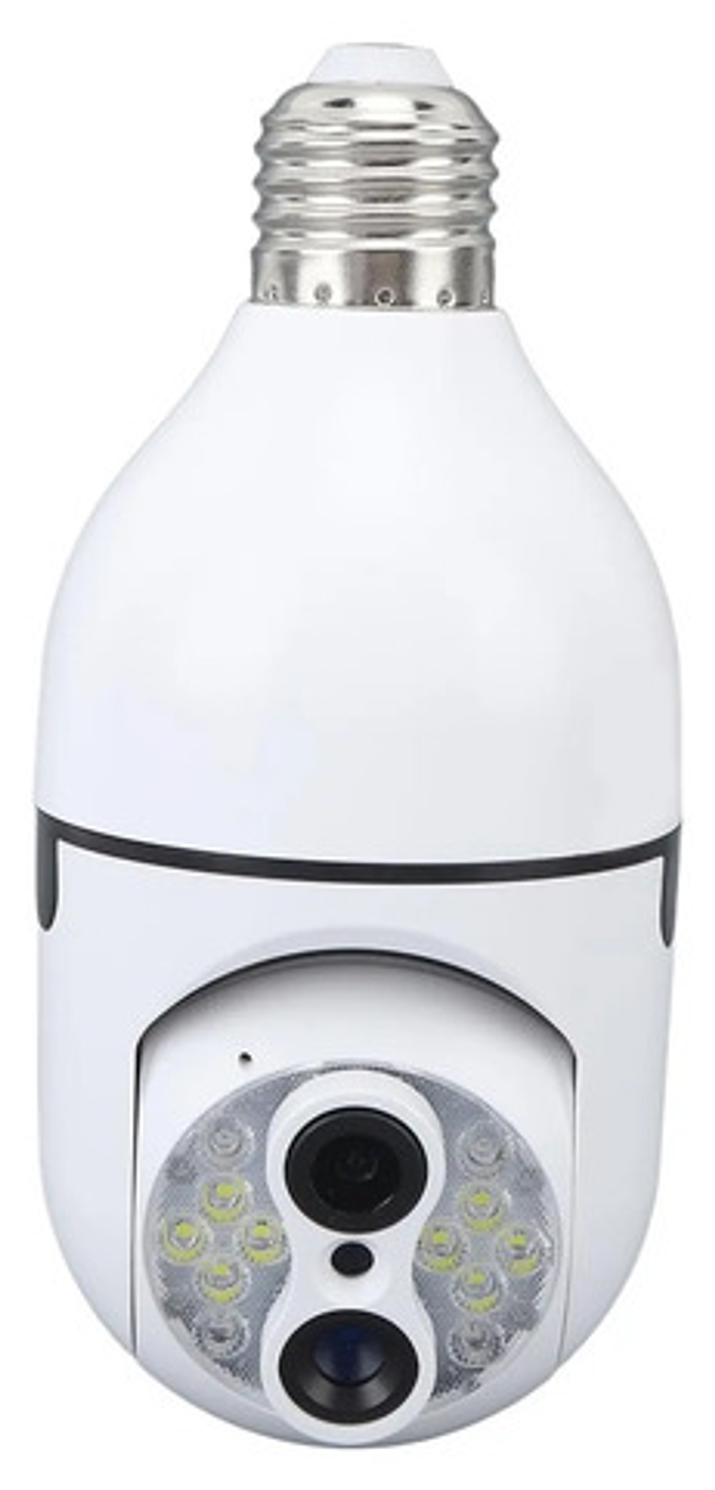 Cámara De Seguridad Wifi En Bombilla 360°doble Lente Visión 1