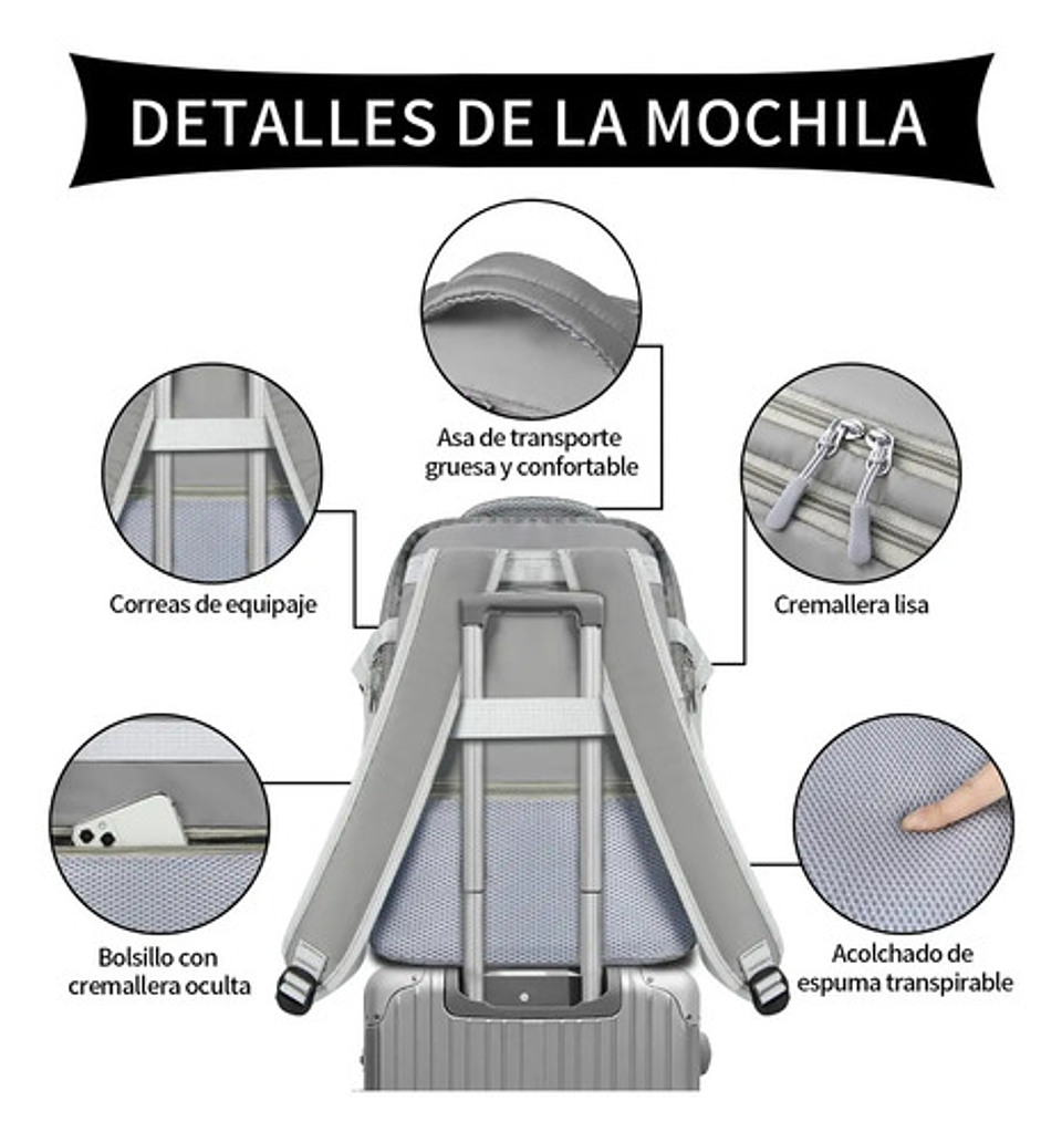 Mochila De Viaje Mochila Para Laptop 15.6in Maleta Deportiva 2