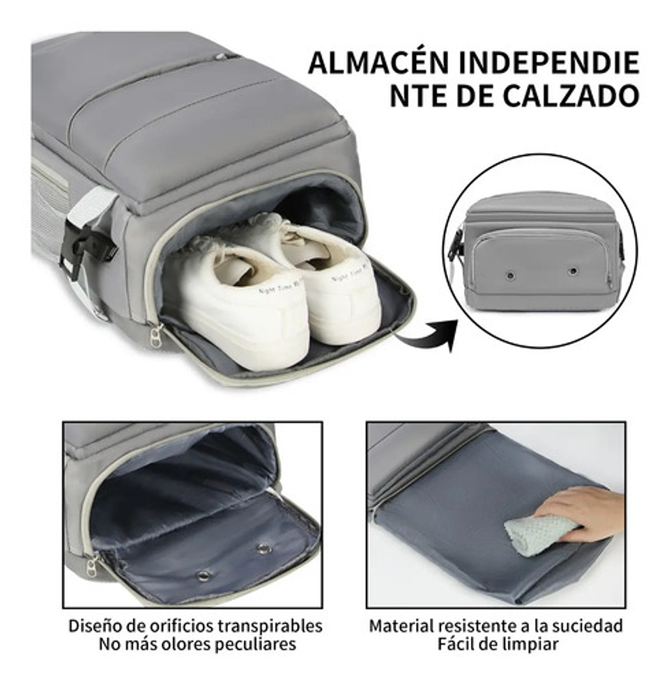 Mochila De Viaje Mochila Para Laptop 15.6in Maleta Deportiva 4