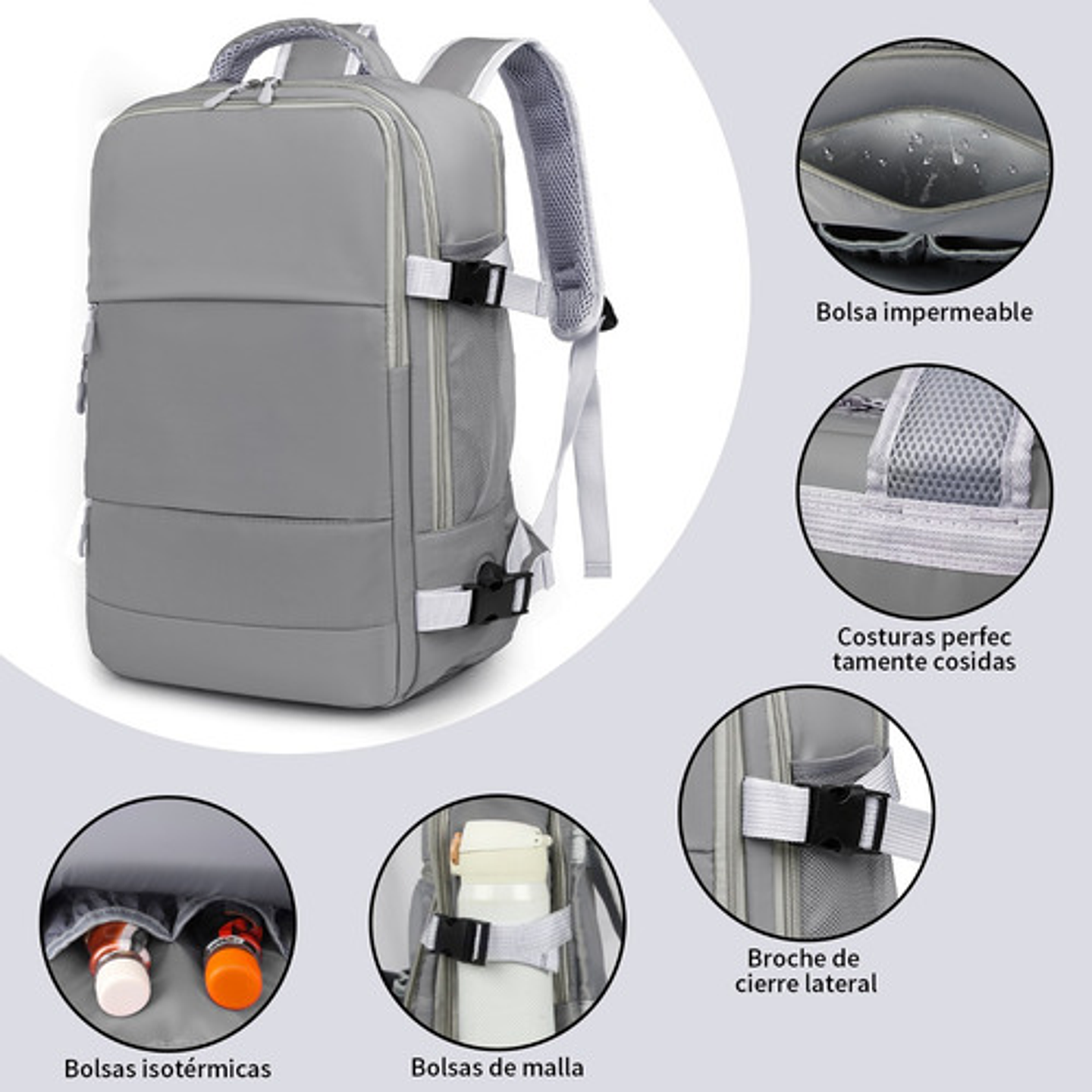 Mochila De Viaje Mochila Para Laptop 15.6in Maleta Deportiva 5