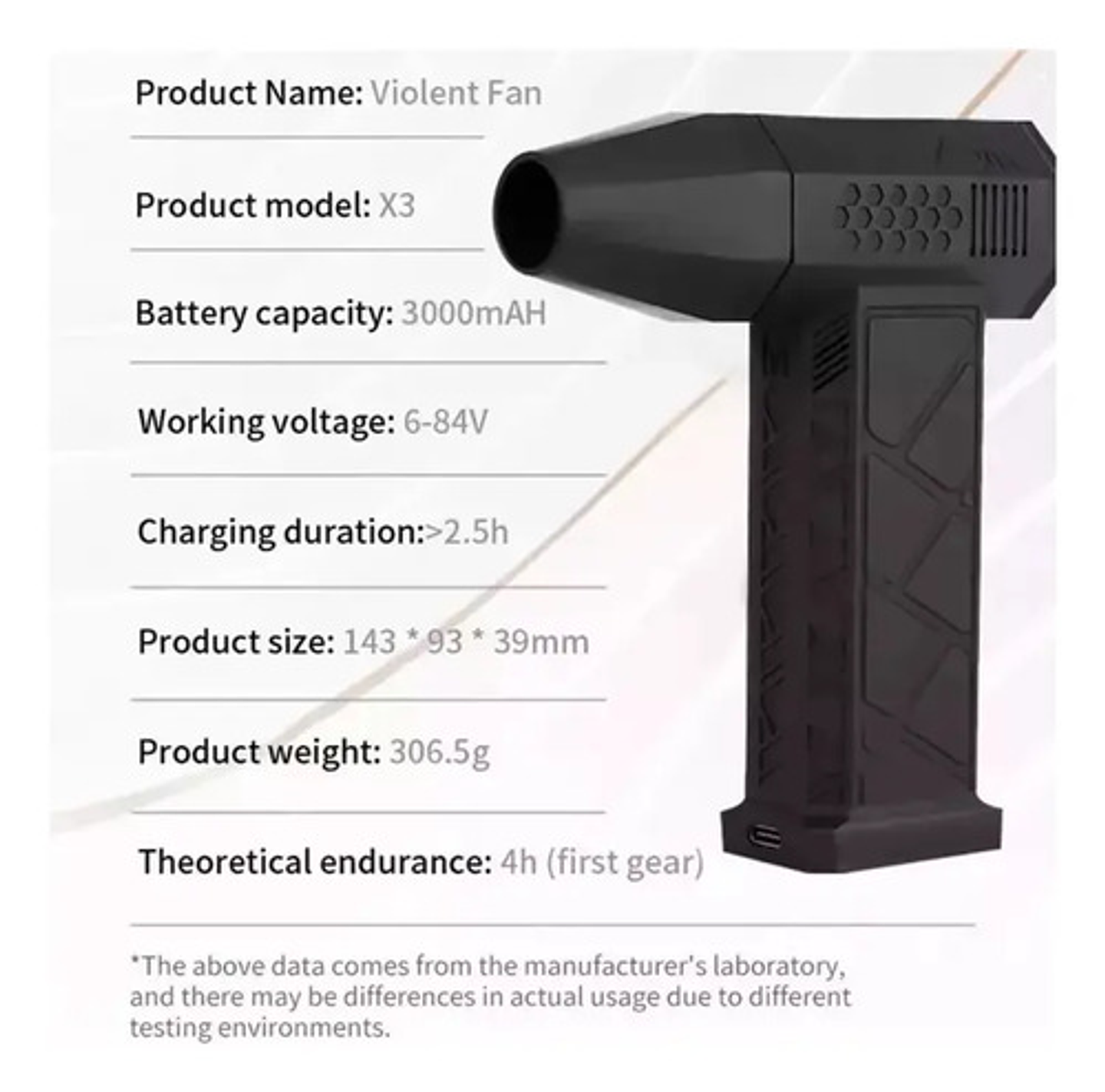 Soprador De Hojas Soprador Portátil Ordenador 5