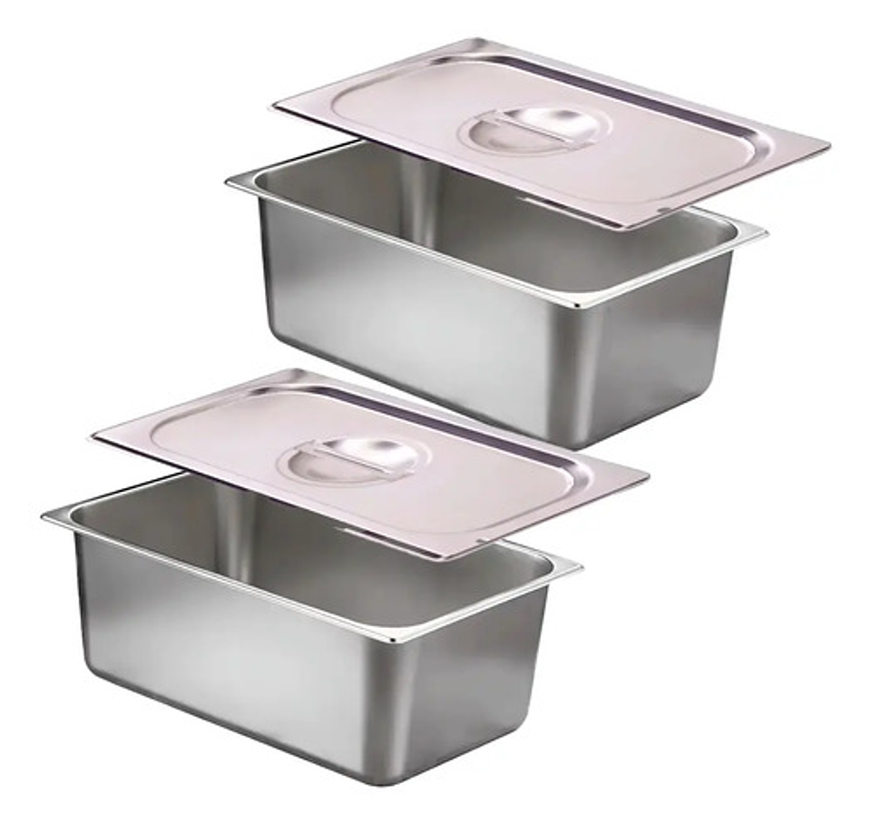 Contenedor Gastronómico Rectangular De Plástico Con Tapa Para Alimentos 1