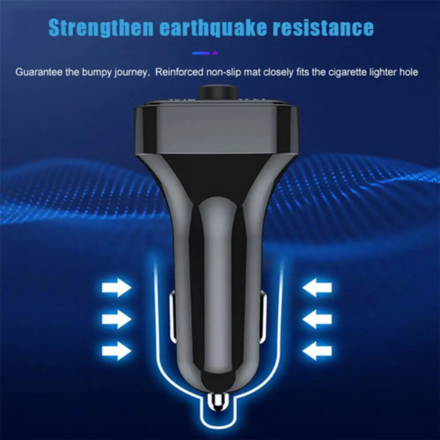 Transmisor Fm Bluetooth Auto Usb Tipo C Led Manos Libres 4