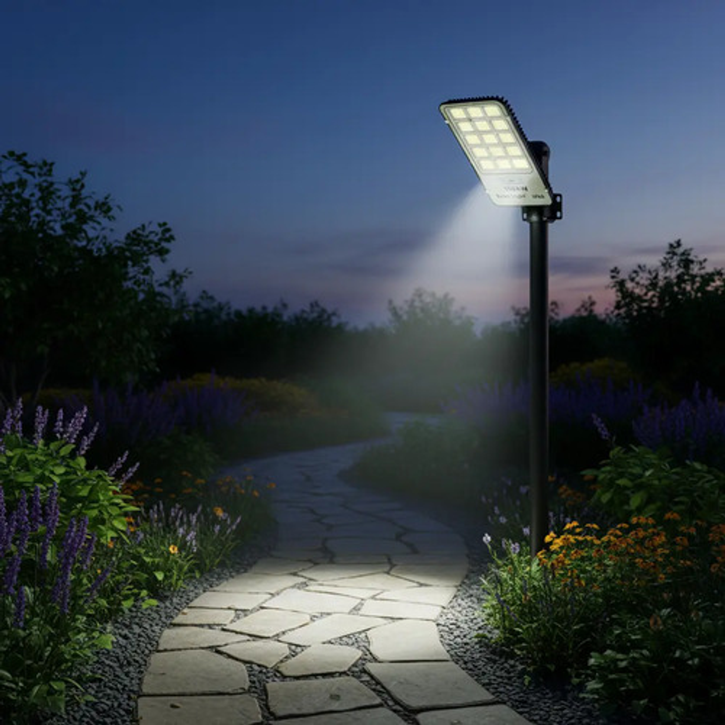 X3 Reflector Led Solar Thek 1000w Para Exterior Con Poste 9