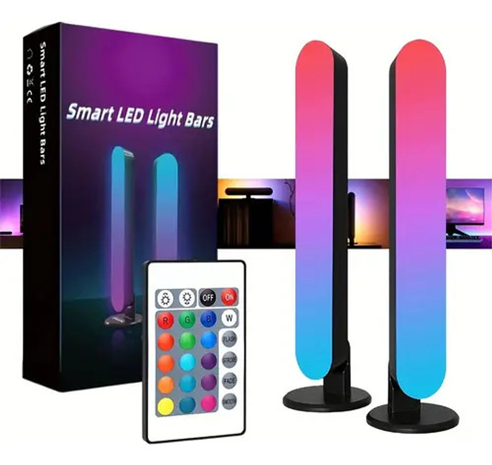 Luces Led Gamer Thek Rgb Con Sincronía Sonido Usb Set 2 Pzas 1