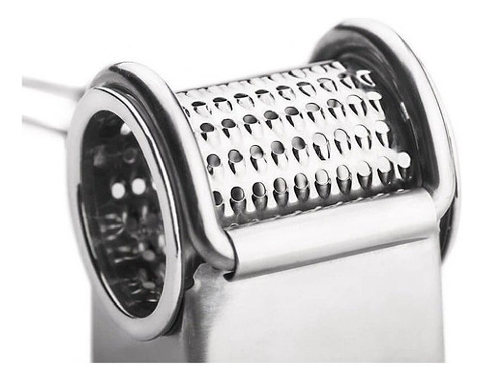 Rallador Giratorio Thek Acero Inoxidable Para Queso Y Verduras Plateado 8