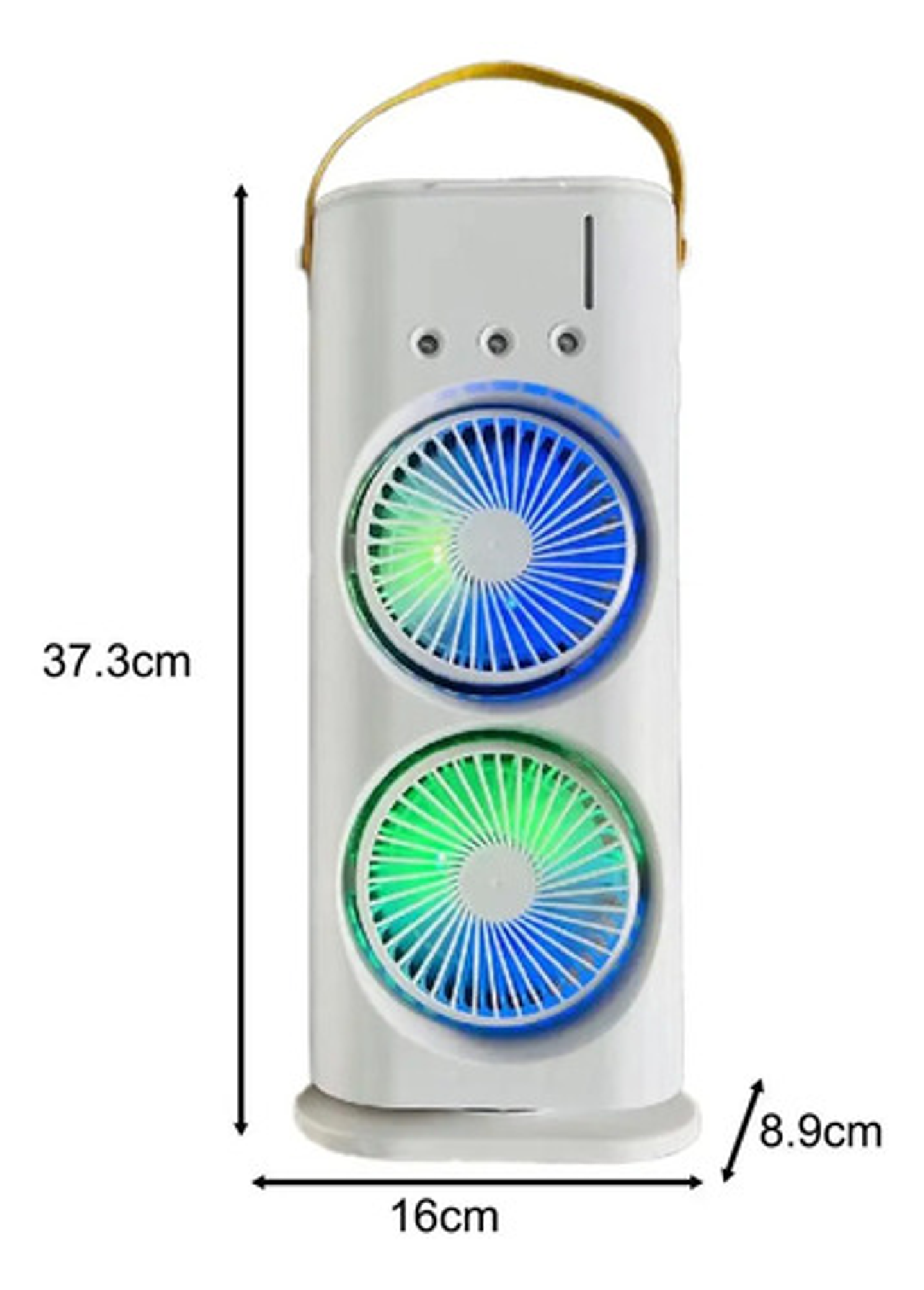 Ventilador Humificador Aire Acondicionado Doble Recargable 9