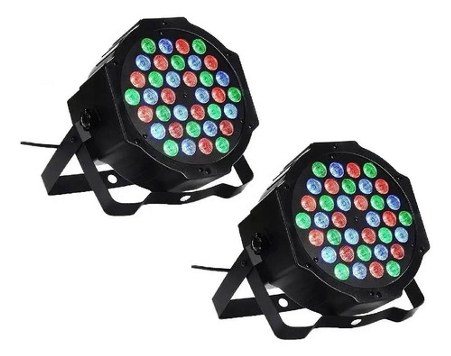 Pack 2 Focos Luces Led Rgb Dmx Audio Ritmico Dj Fiesta 1