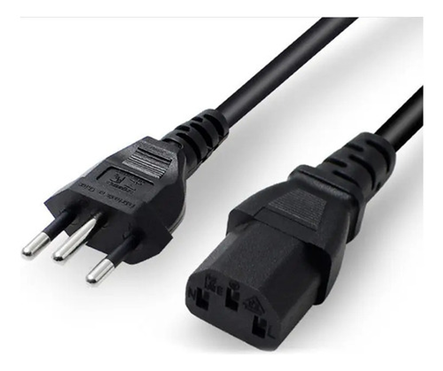 Cable De Corriente 3 Pinos Universal Para Pc Y Equipos 2