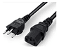 Cable De Corriente 3 Pinos Universal Para Pc Y Equipos - Miniatura 2