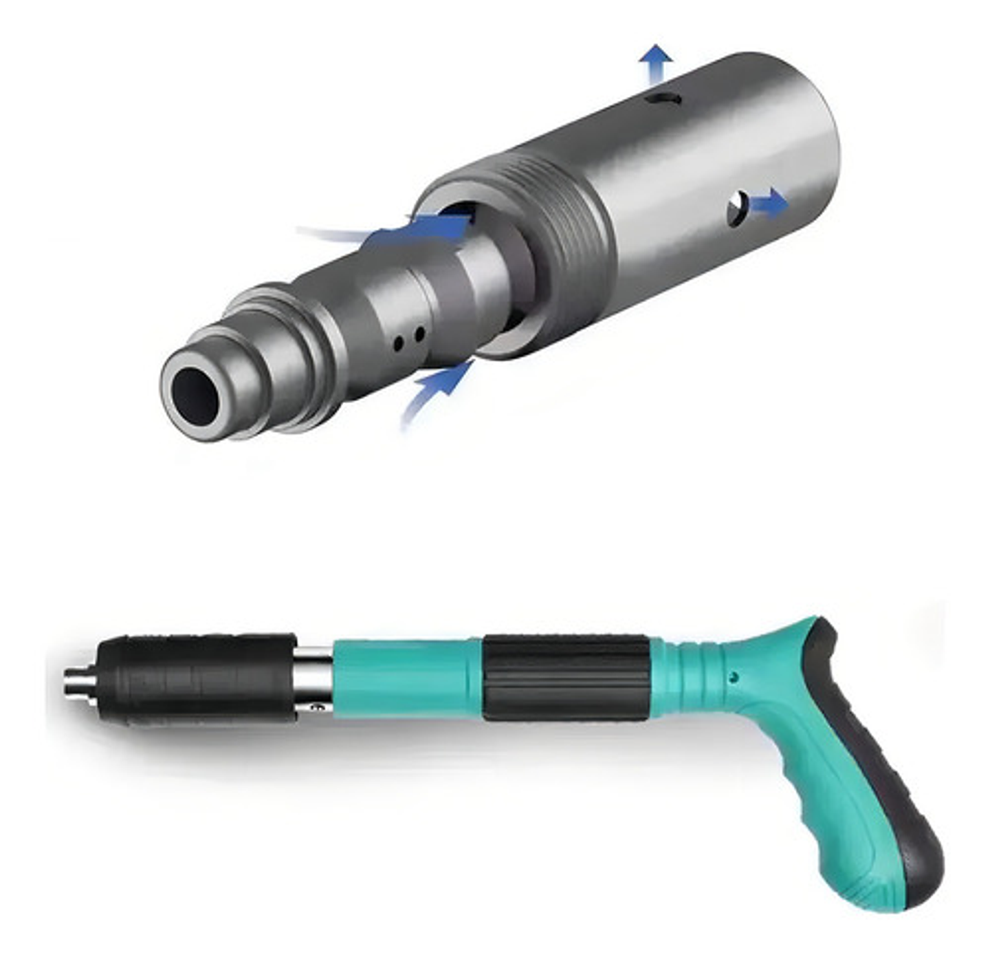 Pistola Clavos Pólvora Manual Thek Azul Para Tabiquería Y Metalcon 3