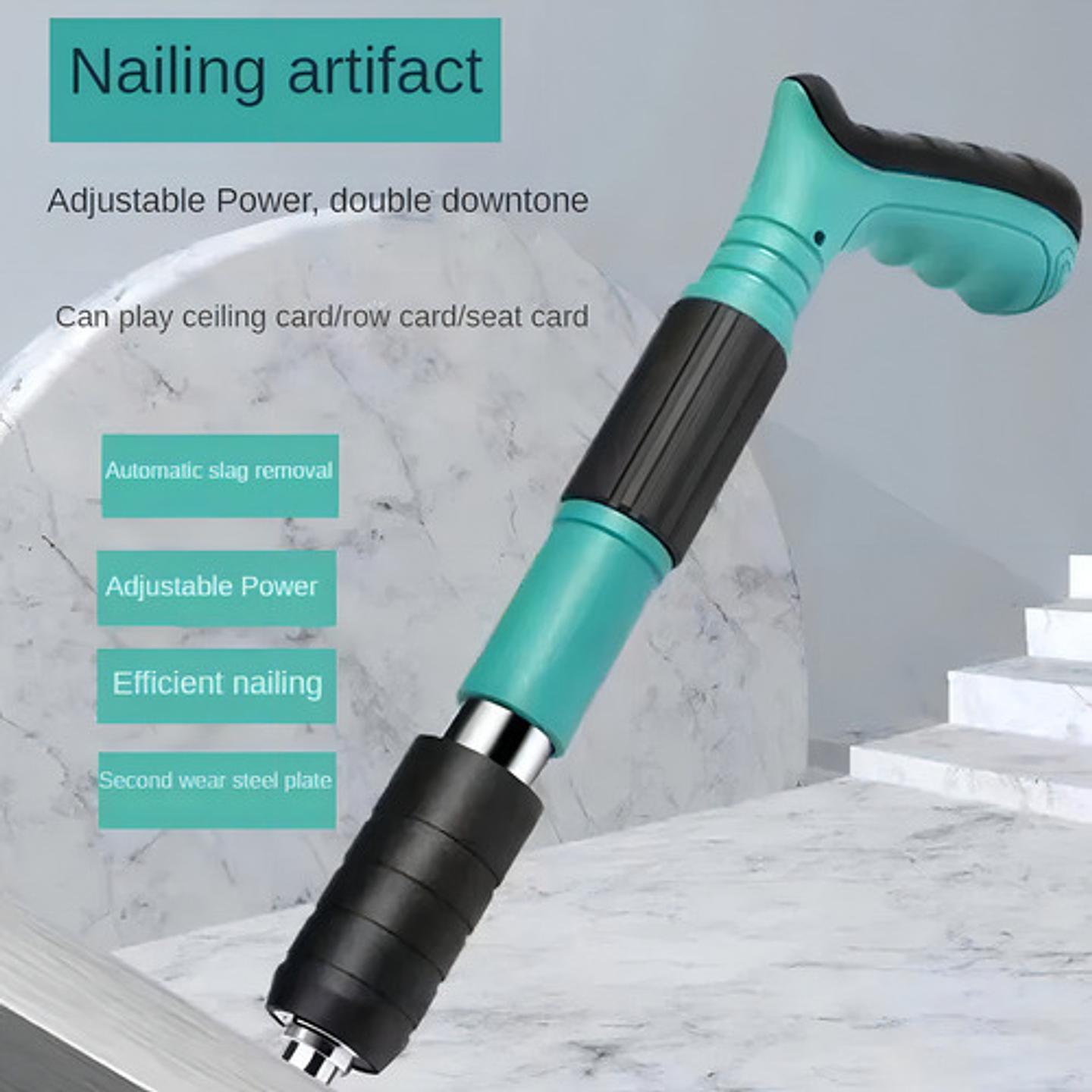 Pistola Clavos Pólvora Manual Thek Azul Para Tabiquería Y Metalcon 4