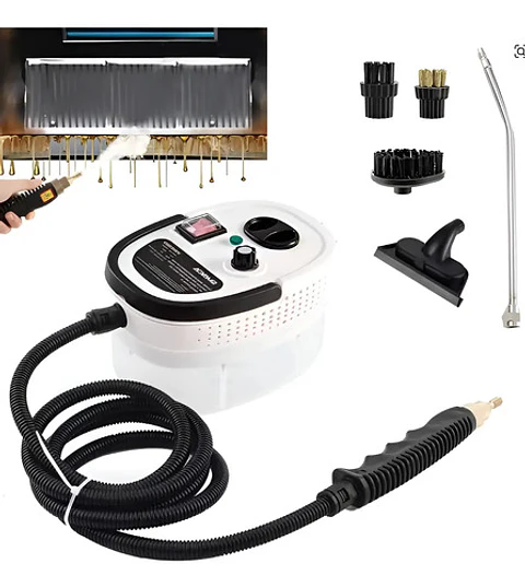 Steamcleaner Limpiador A Vapor Portátil 2500w Alta Presión Con Accesorios Blanco