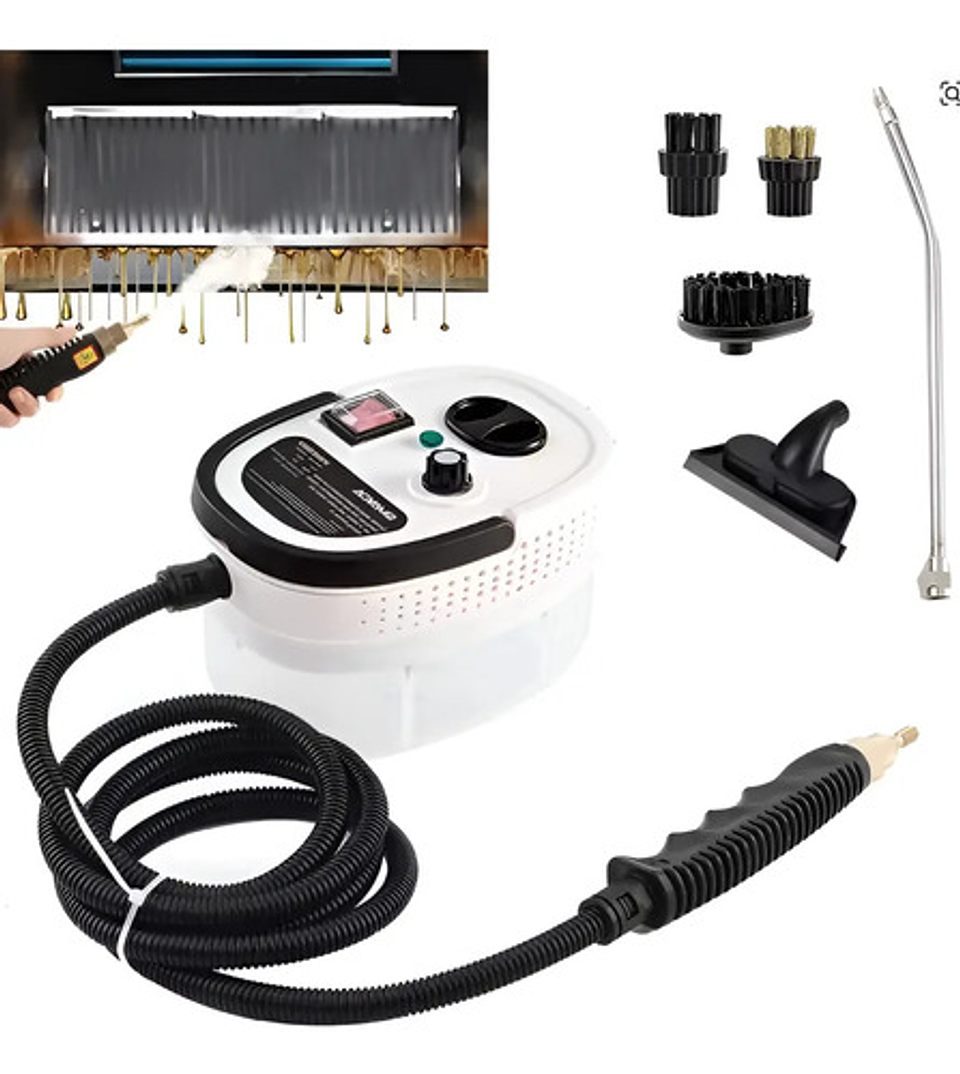 Steamcleaner Limpiador A Vapor Portátil 2500w Alta Presión Con Accesorios Blanco 1