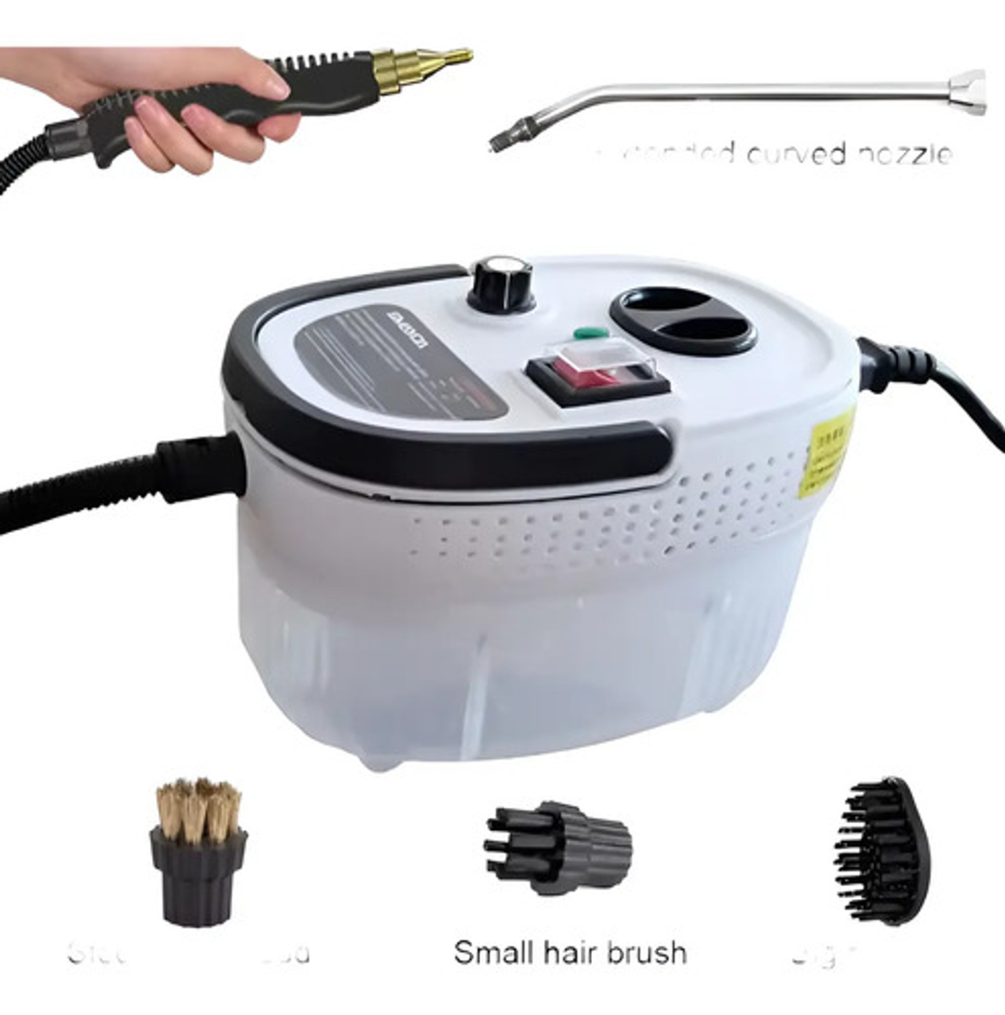 Steamcleaner Limpiador A Vapor Portátil 2500w Alta Presión Con Accesorios Blanco 2