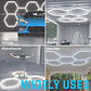 Luz De Techo Hexagonal Led 192w 1200 Lúmenes Blanco Frío 6500k Thek - Miniatura 2