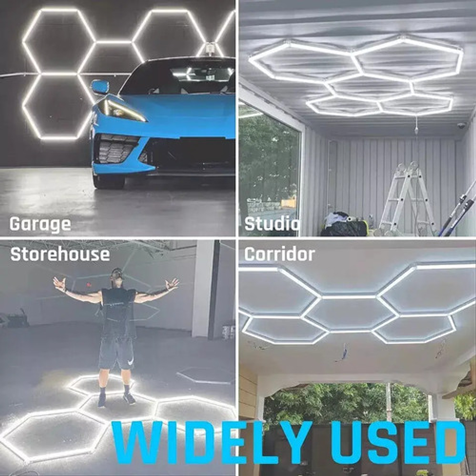 Luz De Techo Hexagonal Led 192w 1200 Lúmenes Blanco Frío 6500k Thek 2