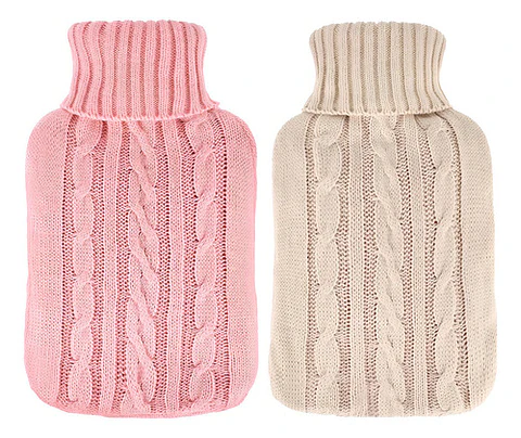 Guatero De Goma 2 Litros Compresa Calor Funda Tejida Dolor Muscular