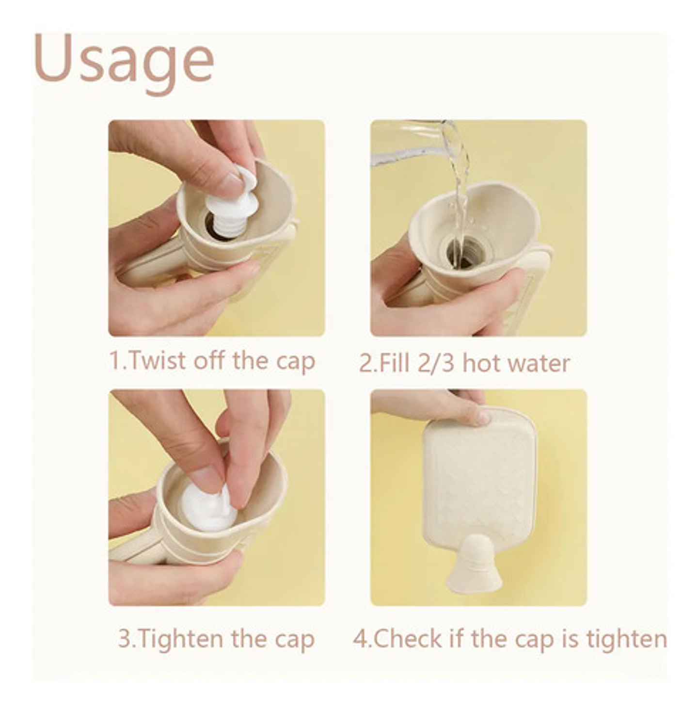 Guatero De Goma 2 Litros Calor Y Frío Pack 2 Para Aliviar Dolor 6