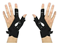 Guantes De Pesca Impermeables Con Linterna Led, Luz Nocturna Único Negro - Miniatura 1