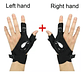 Guantes De Pesca Impermeables Con Linterna Led, Luz Nocturna Único Negro - Miniatura 2