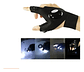 Guantes De Pesca Impermeables Con Linterna Led, Luz Nocturna Único Negro - Miniatura 4