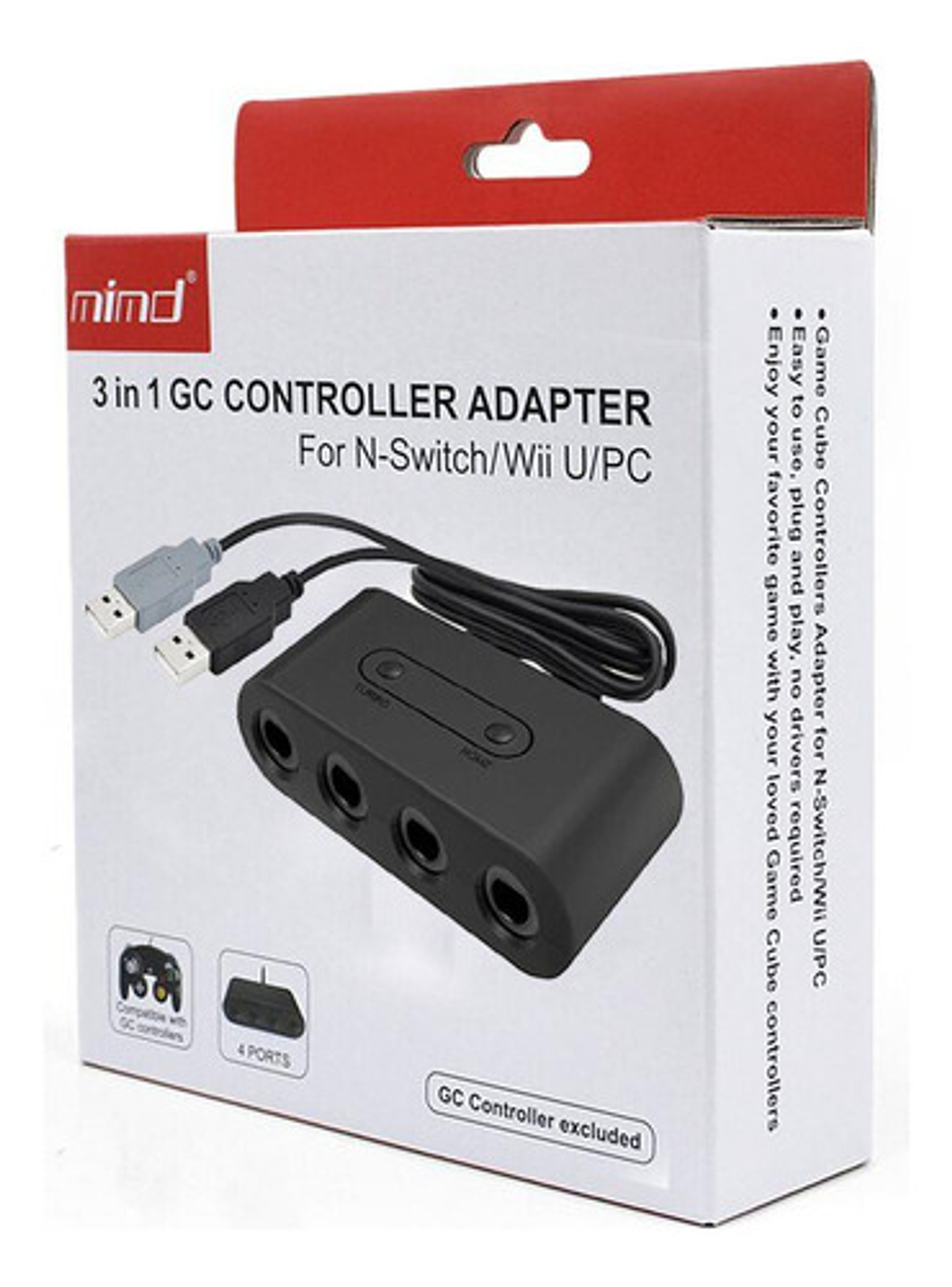 Adaptador Mandos Control Gamecube Para Wiiu Switch Y Pc 3