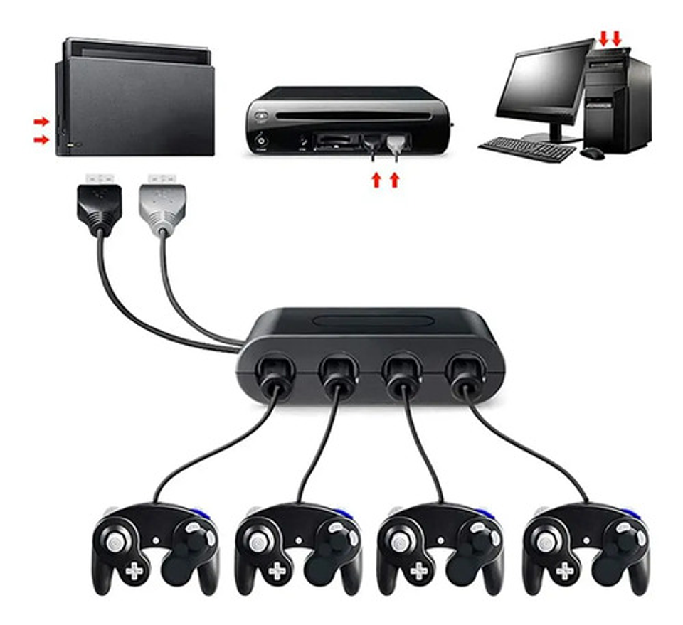 Adaptador Mandos Control Gamecube Para Wiiu Switch Y Pc 7